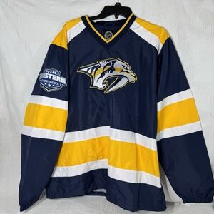 NHL‎ Nashville Predators Hickey Men's Pullover Jacket Shirt Size XL Official